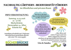 Nachhaltig gärtnern – Praxiswissen und neue Bücher in der Bücherbrücke Alfter