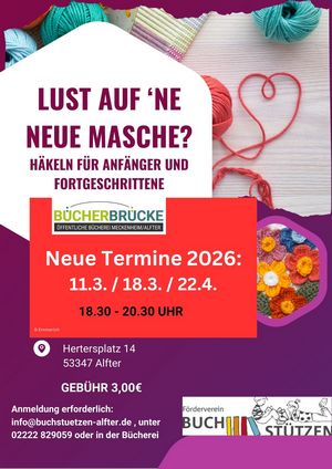 Kreativ im Frühjahr - Häkeln in der Bücherbrücke Alfter